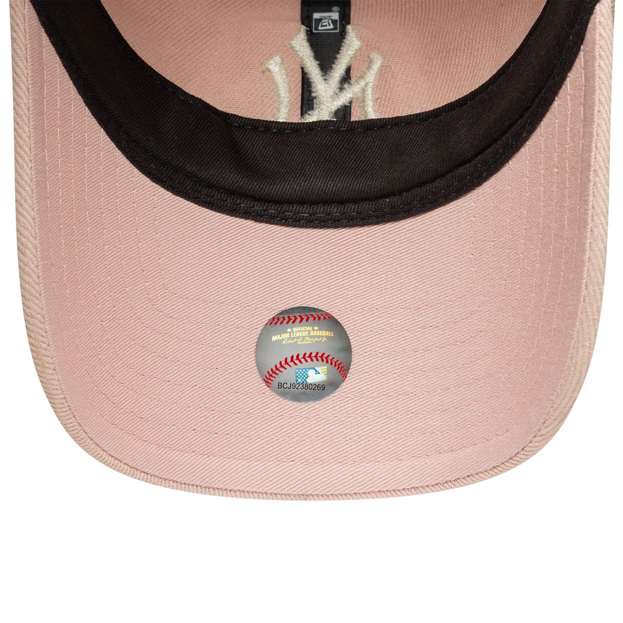 This is a New York Yankees Womens MLB Dye Denim Pastel Pink 9TWENTY Adjustable Cap 5