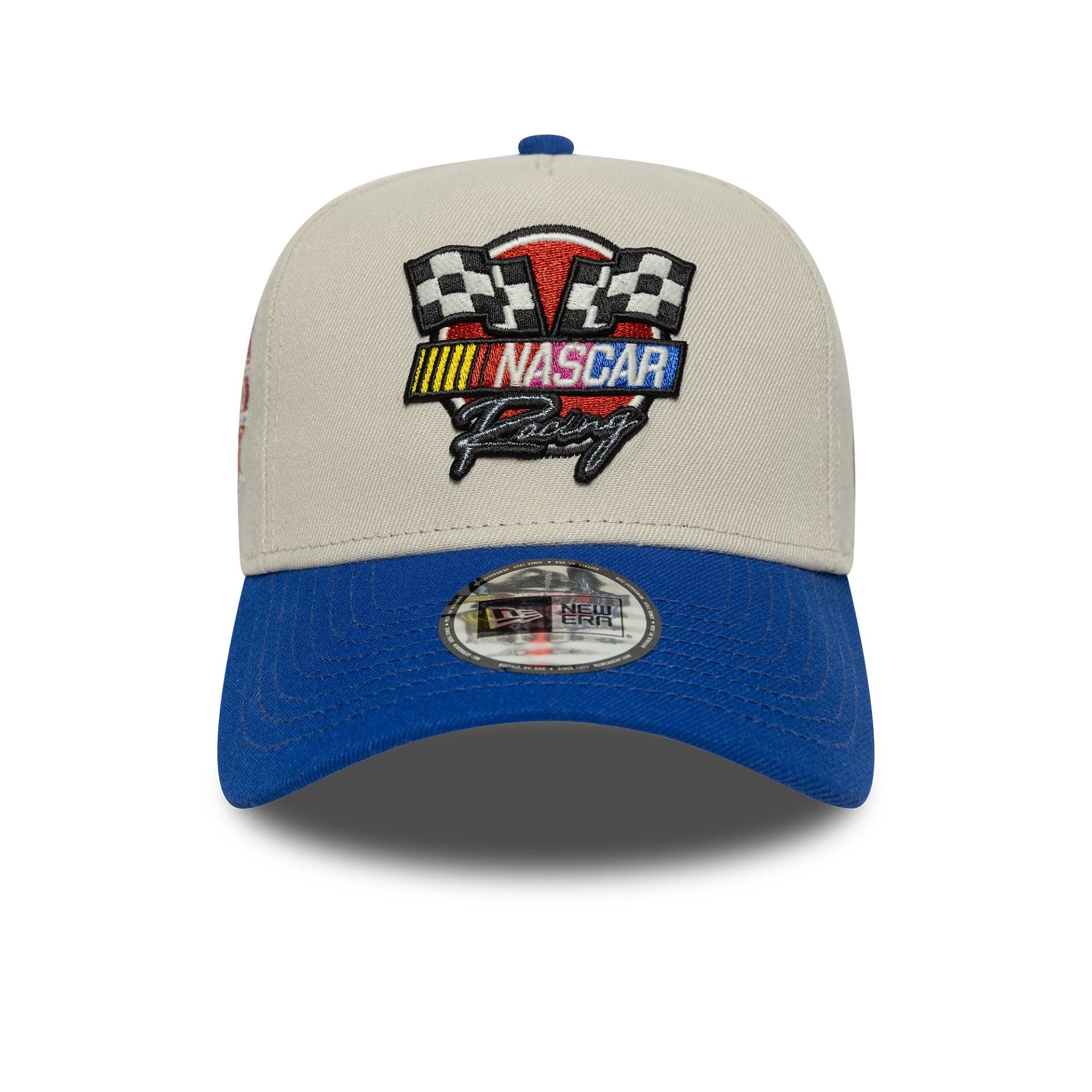 This is a Nascar Classics Flag White 9FORTY E-Frame Adjustable Cap 2