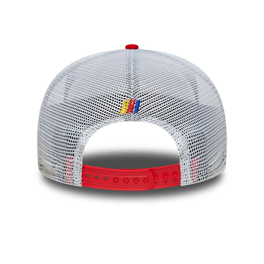 This is a Nascar Classics Flag Red Golfer Adjustable Cap 4