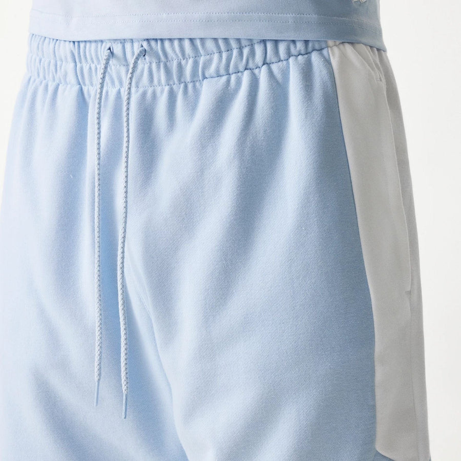 The Male model is wearing LA Dodgers MLB Raglan Pastel Blue Shorts 5