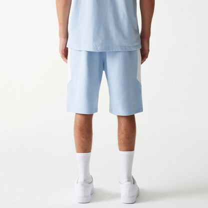 The Male model is wearing LA Dodgers MLB Raglan Pastel Blue Shorts 2