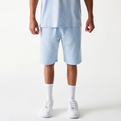 The Male model is wearing LA Dodgers MLB Raglan Pastel Blue Shorts 1