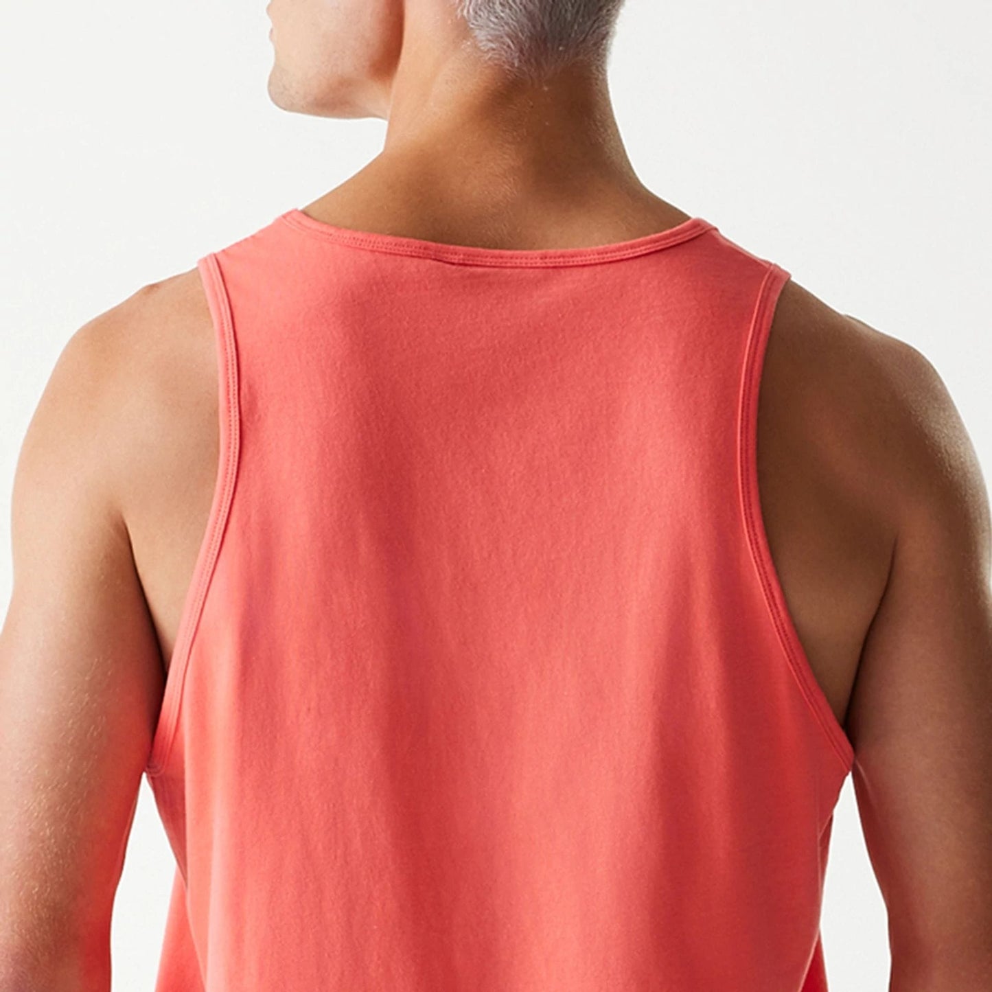 The Male model is wearing Chicago Bulls NBA All Over Print Infill Pink Vest Top 4