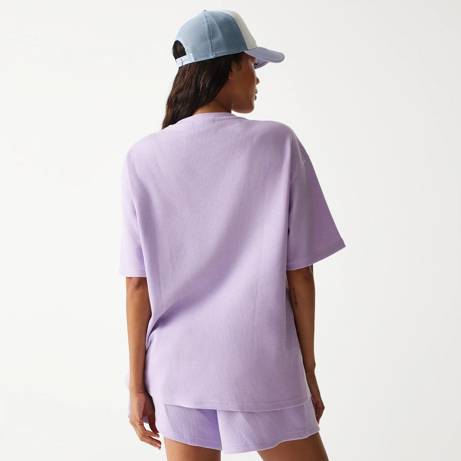 New Era Waffle Oversized Purple T-Shirt | NEC EU