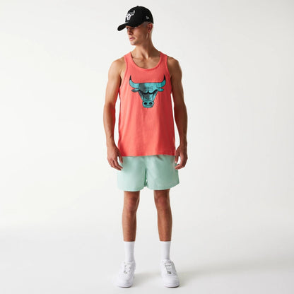 The Male model is wearing New Era Pastel Green Swim Shorts 7