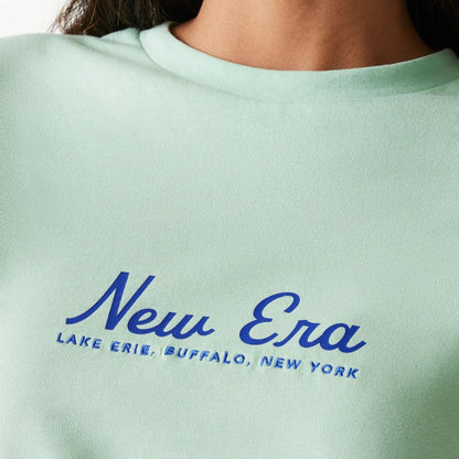 The Male model is wearing New Era Vacation Graphic Pastel Green Oversized T-Shirt 7