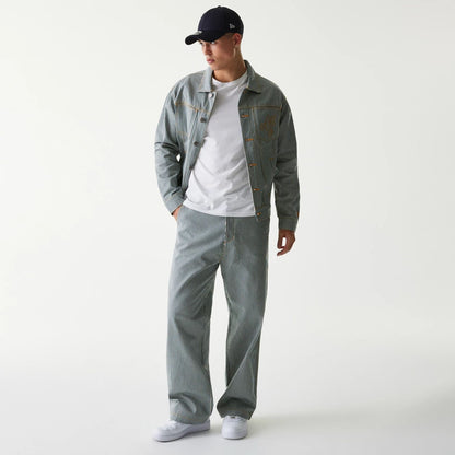 The Male model is wearing New Era Blue Denim Jacket 6