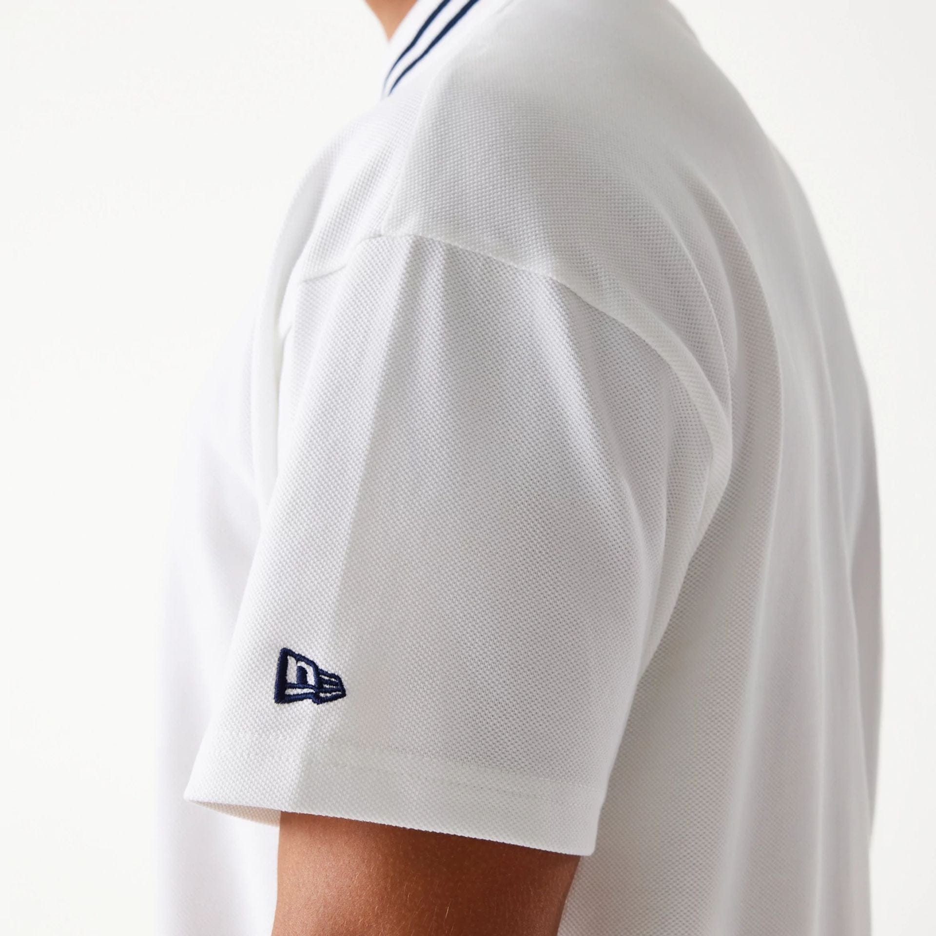 New Era Drop Shoulder Polo White Shirt | NEC EU