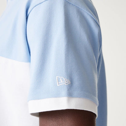 The Male model is wearing LA Dodgers MLB Graphic Pastel Blue Polo Shirt 6
