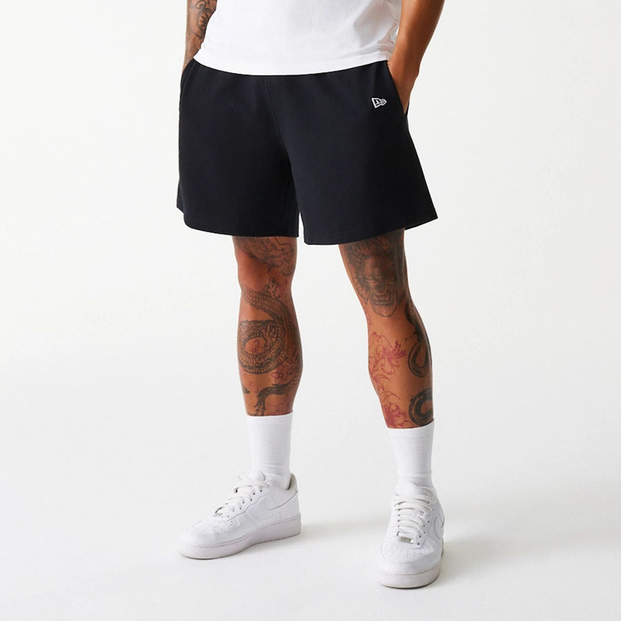 The Male model is wearing LA Dodgers MLB Pique Black Shorts 7