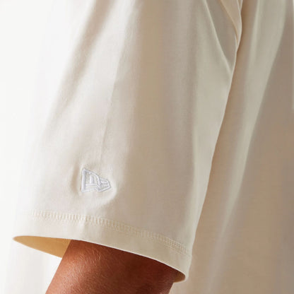 The Male model is wearing Seattle Mariners MLB Infill Open White Oversized T-Shirt 7