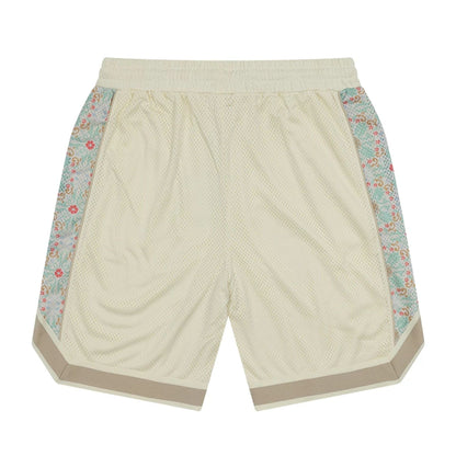 The Male model is wearing Seattle Mariners MLB Infill Open White Mesh Shorts 2