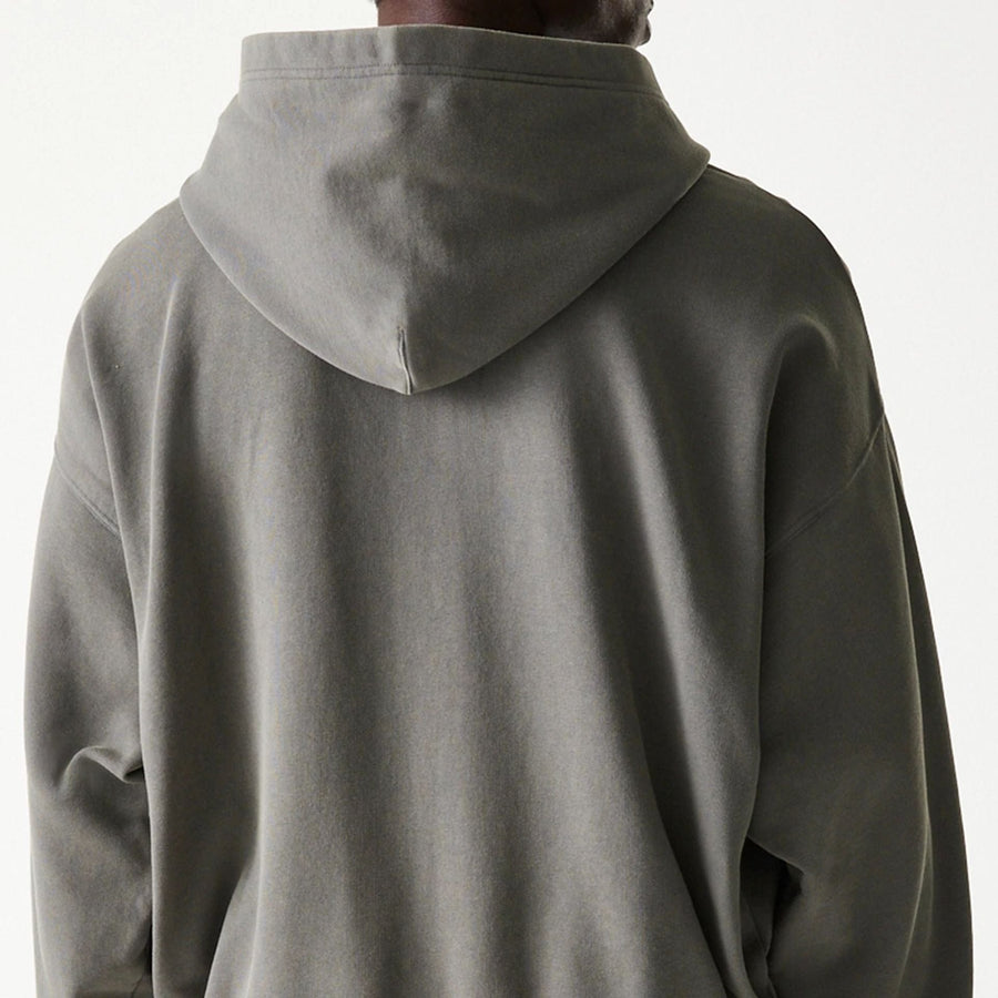 The Male model is wearing LA Lakers NBA Washed Grey Full Zip Hoodie 7