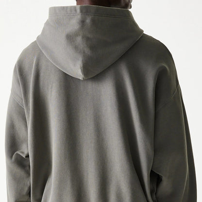 The Male model is wearing LA Lakers NBA Washed Grey Full Zip Hoodie 7