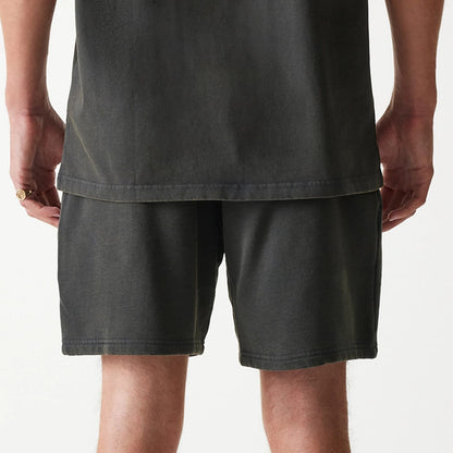 The Male model is wearing Chicago Bulls NBA Washed Grey Shorts 6