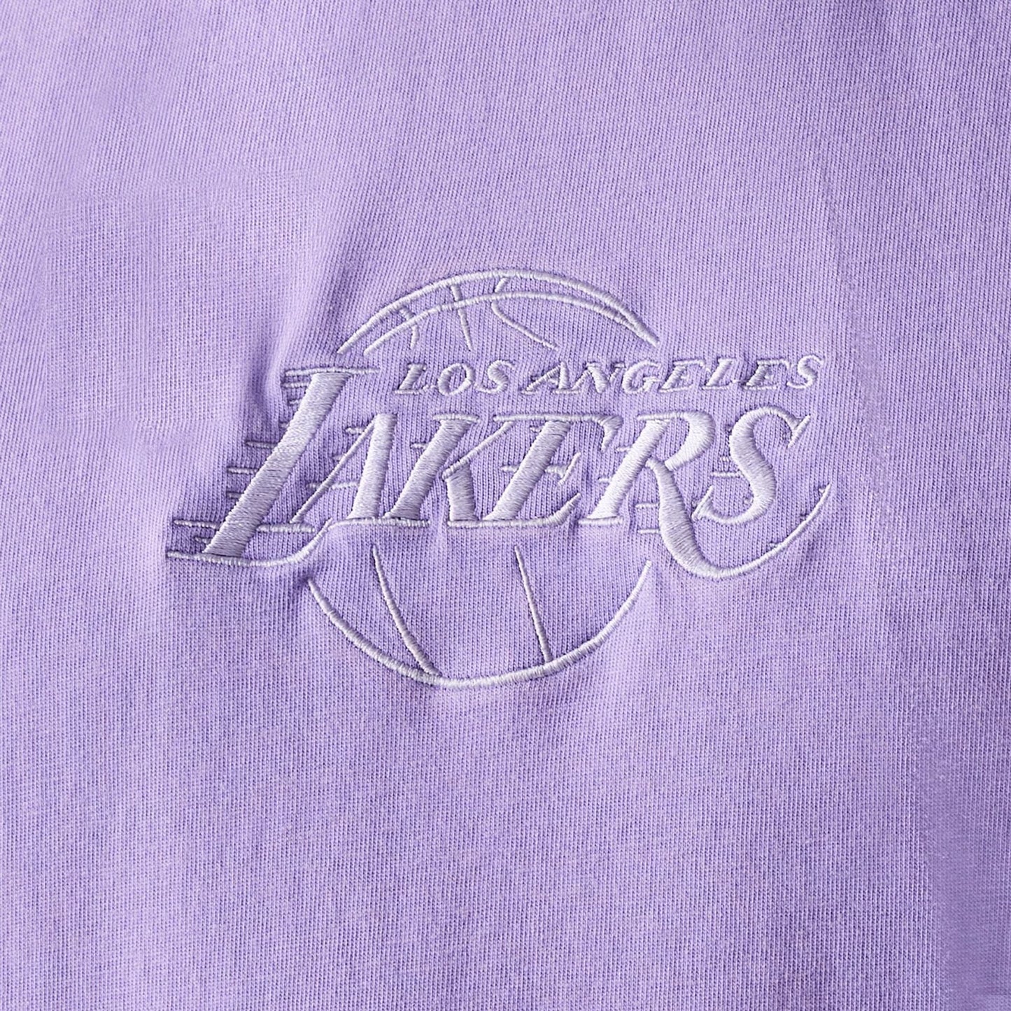 The Male model is wearing LA Lakers NBA Washed Purple Sleeveless T-Shirt 5