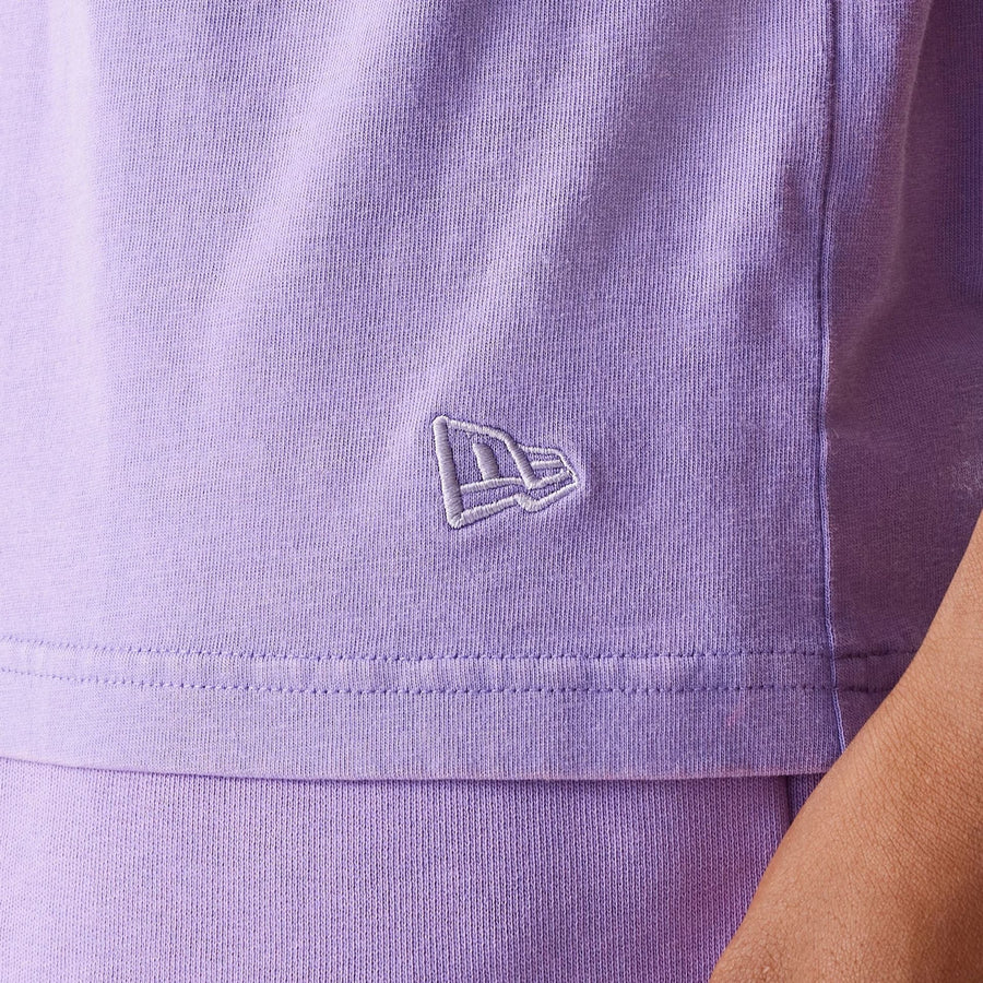 The Male model is wearing LA Lakers NBA Washed Purple Sleeveless T-Shirt 6