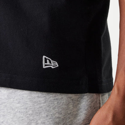 The Male model is wearing Las Vegas Raiders NFL Helmet Black Sleeveless T-Shirt 6