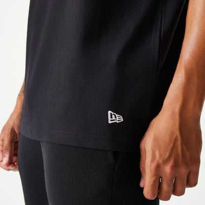 The Male model is wearing New Era Outdoor Graphic Black Sleeveless T-Shirt 7