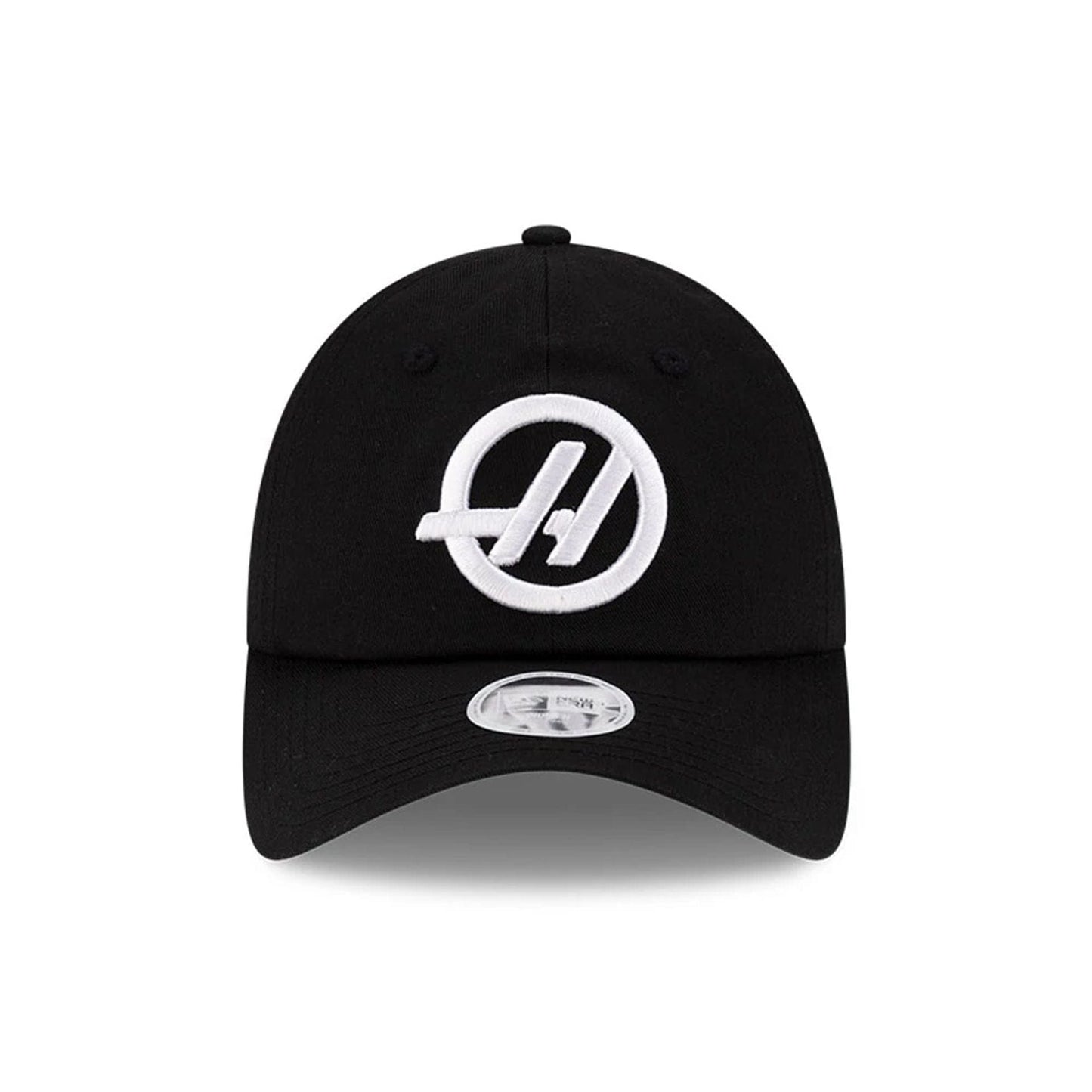 This is a MoneyGram Haas F1 Womens Team Black Pony Tail Adjustable Cap 3