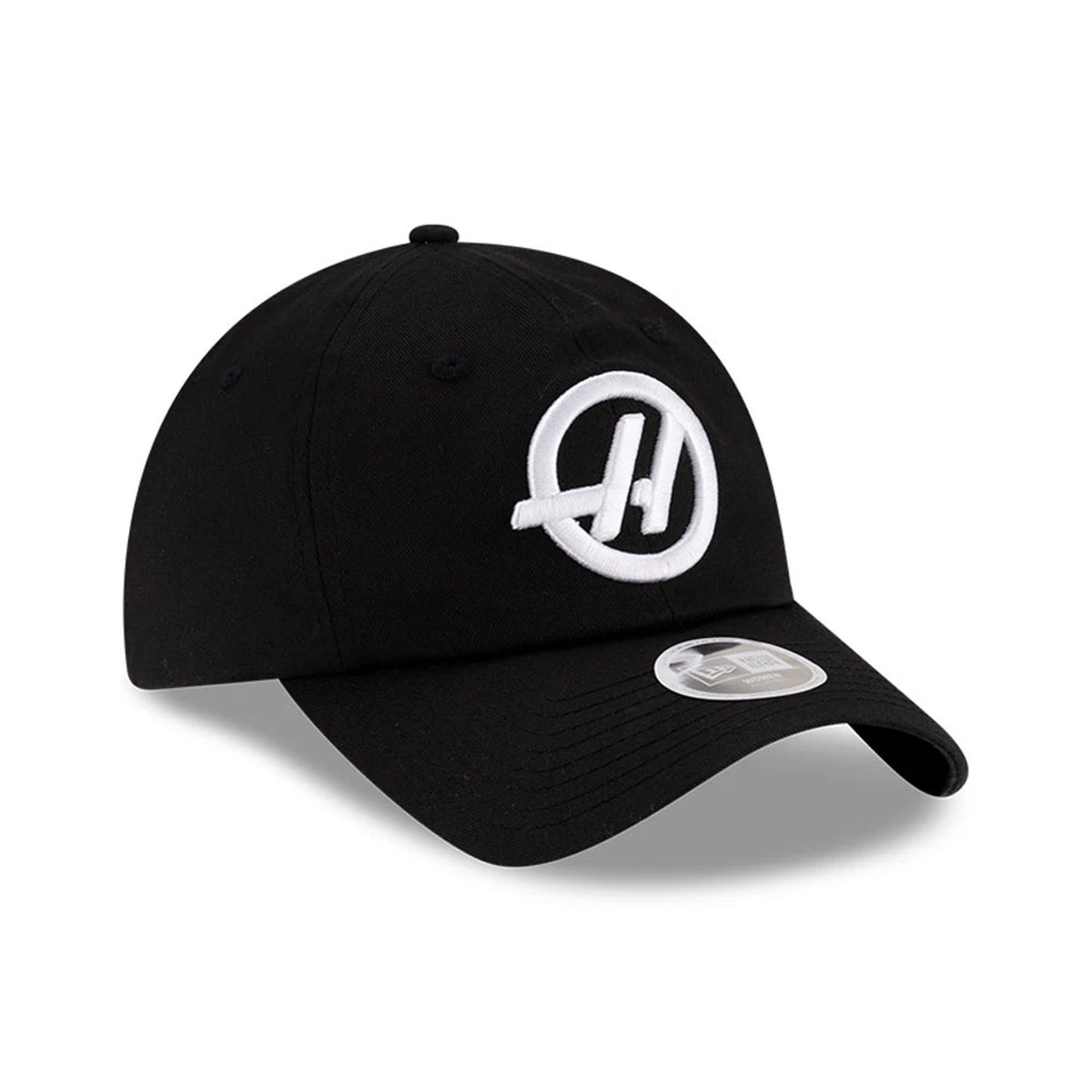 This is a MoneyGram Haas F1 Womens Team Black Pony Tail Adjustable Cap 4