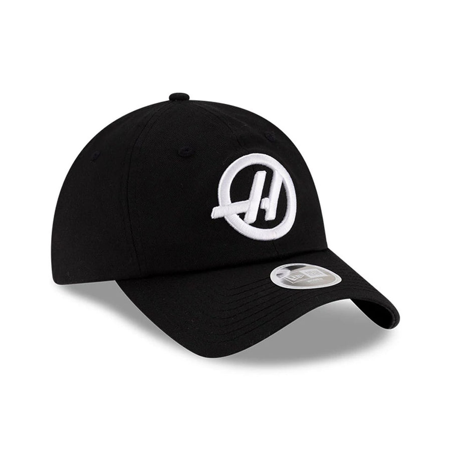 This is a MoneyGram Haas F1 Womens Team Black Pony Tail Adjustable Cap 4