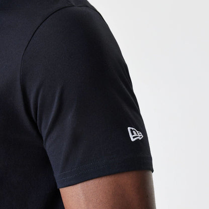 The Male model is wearing Las Vegas Raiders NFL Logo Black T-Shirt 5