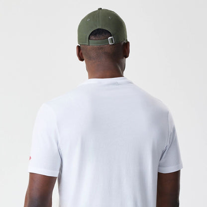 The Male model is wearing LA Dodgers MLB Logo White T-Shirt 7