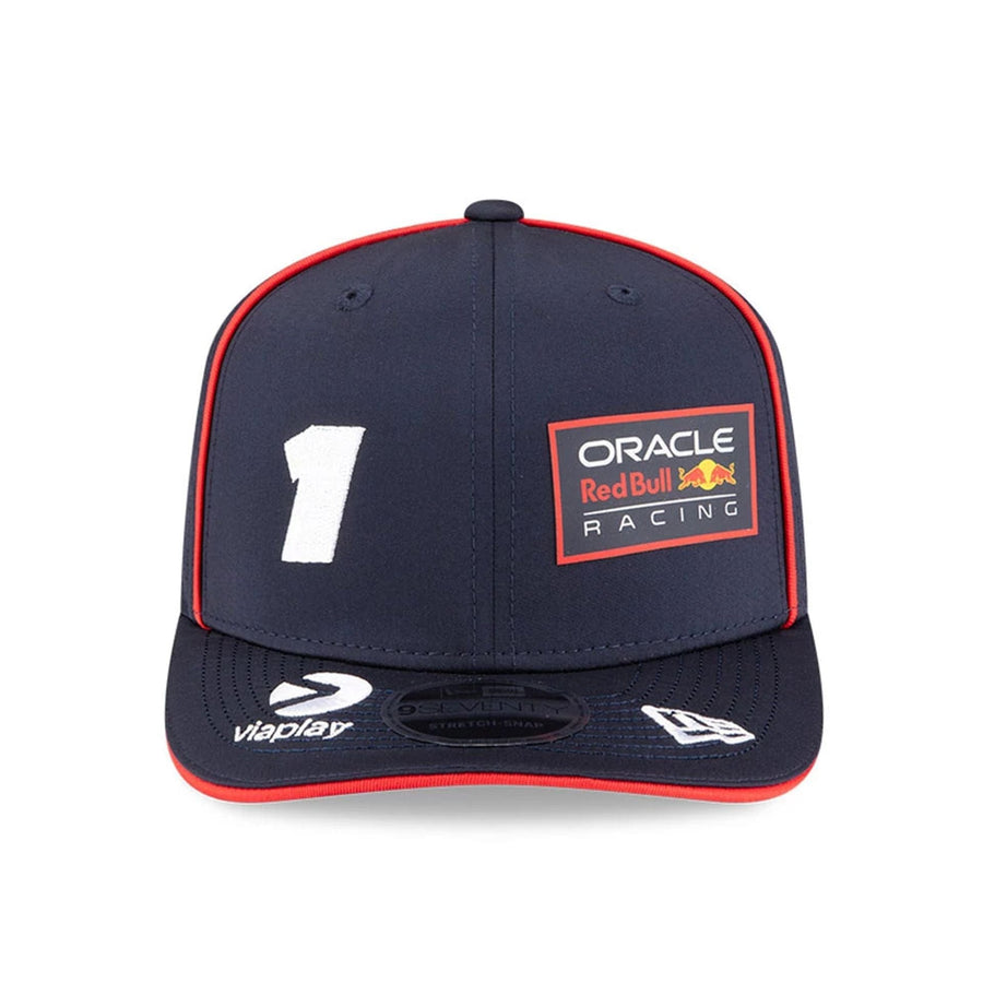 This is a Red Bull Racing Replica Max Verstappen Dark Blue 9SEVENTY Stretch Snap Adjustable Cap 3
