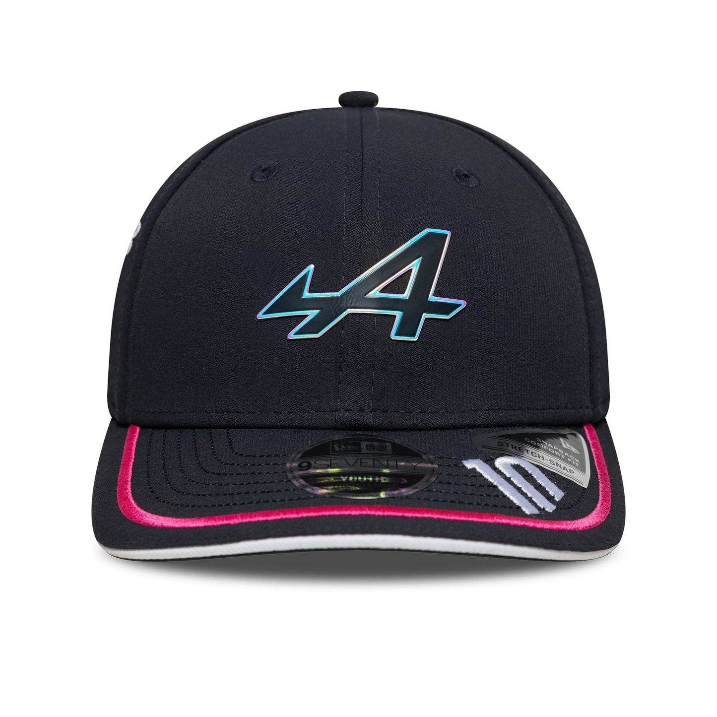 This is a Alpine Racing Youth Replica Pierre Gasly Navy 9SEVENTY Stretch Snap Adjustable Cap 2