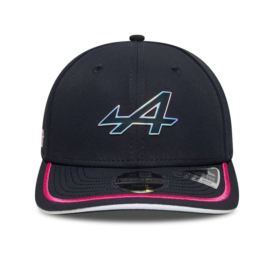 This is a Alpine Racing Youth Replica Team Navy 9SEVENTY Stretch Snap Adjustable Cap 2