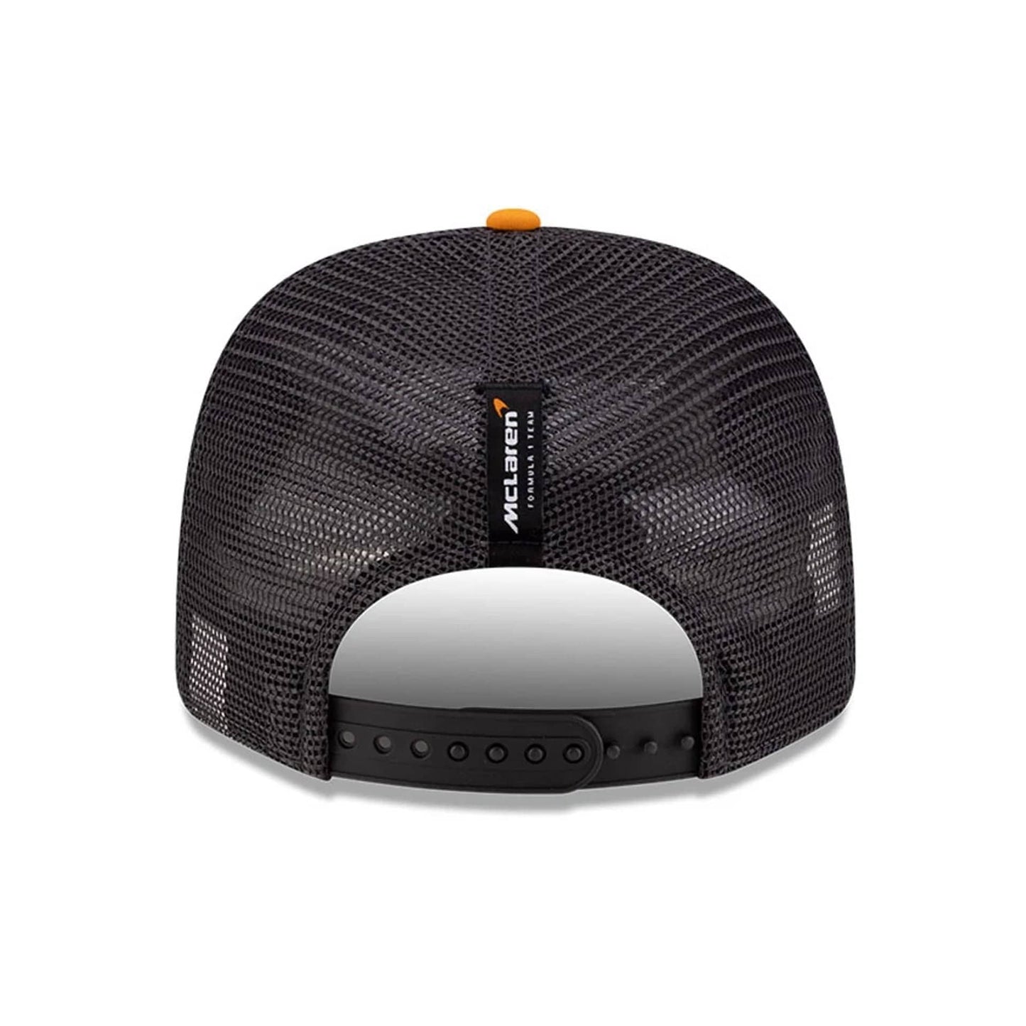 This is a McLaren Racing Replica Oscar Piastri Orange 9SEVENTY Stretch Snap Adjustable Cap 7
