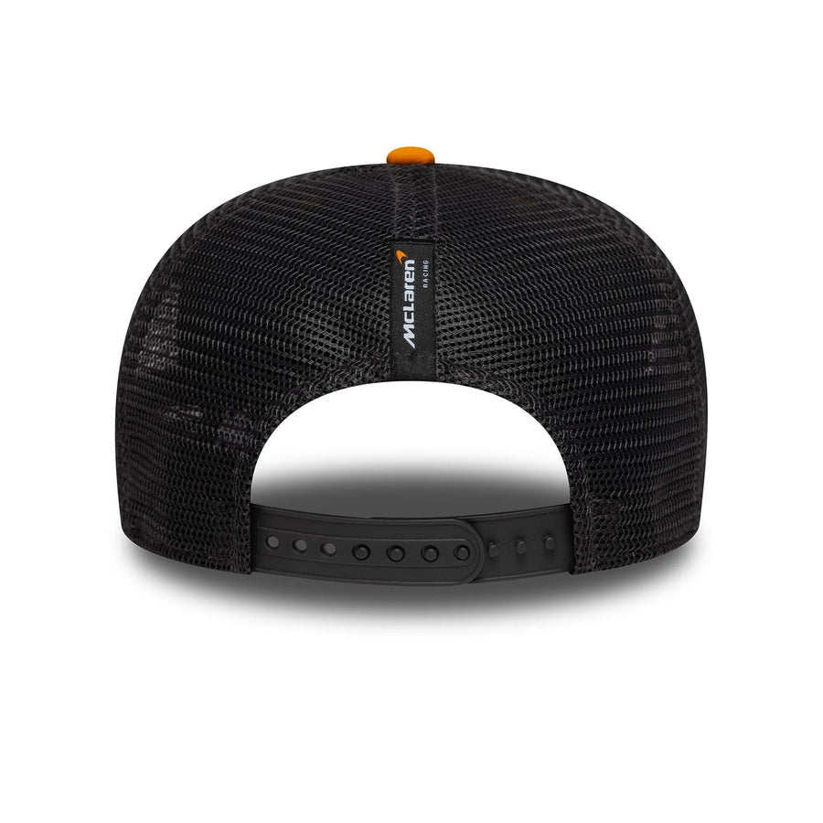 This is a Arrow McLaren Racing Replica David Malukas Orange 9SEVENTY Stretch Snap Adjustable Cap 5