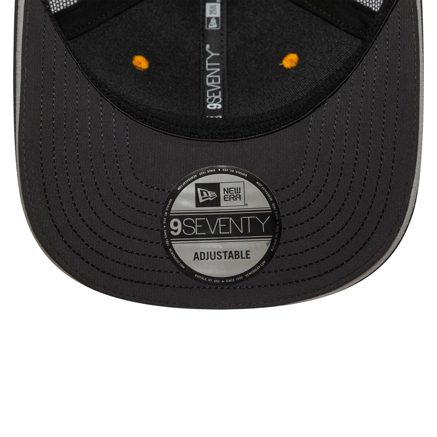 This is a Arrow McLaren Racing Replica David Malukas Orange 9SEVENTY Stretch Snap Adjustable Cap 6