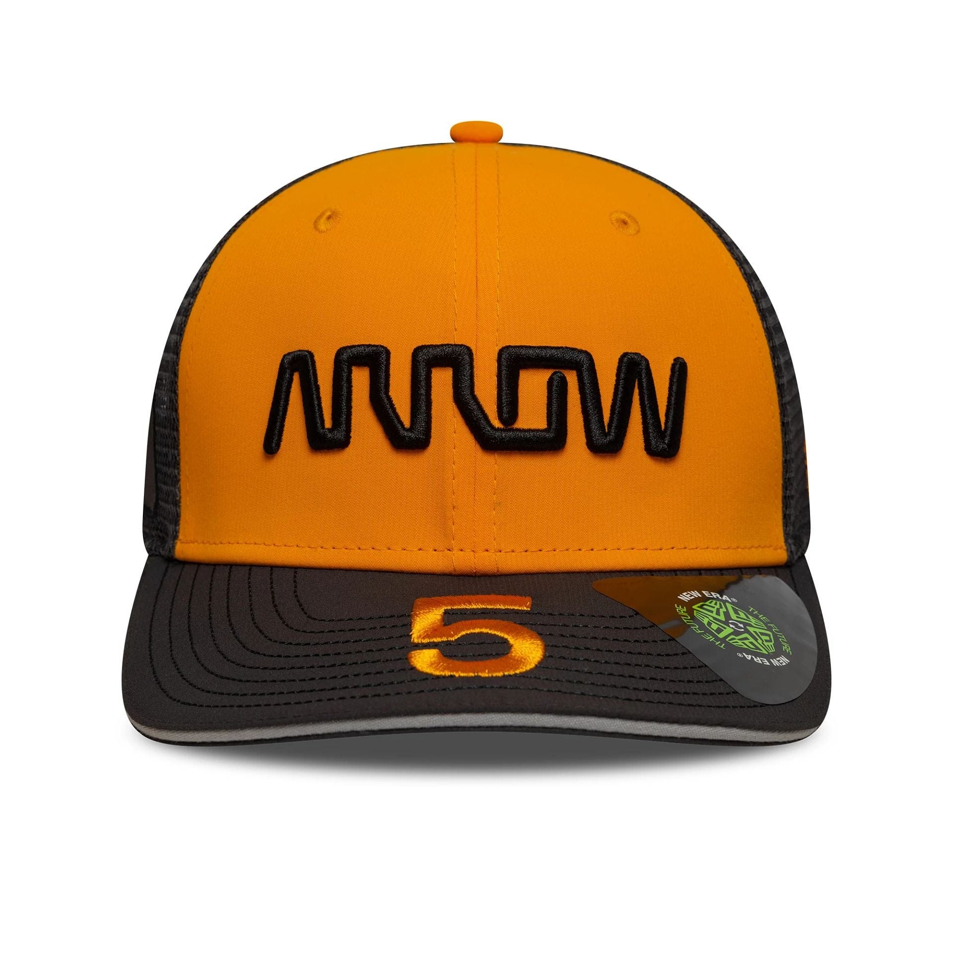 This is a Arrow McLaren Indycar Replica Team Patricio O'Ward Orange 9SEVENTY Stretch Snap Adjustable Cap 3