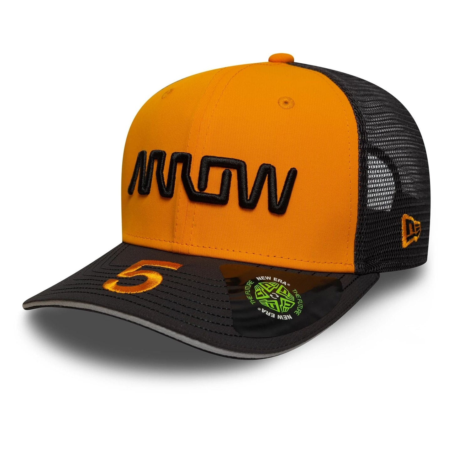This is a Arrow McLaren Indycar Replica Team Patricio O'Ward Orange 9SEVENTY Stretch Snap Adjustable Cap 4