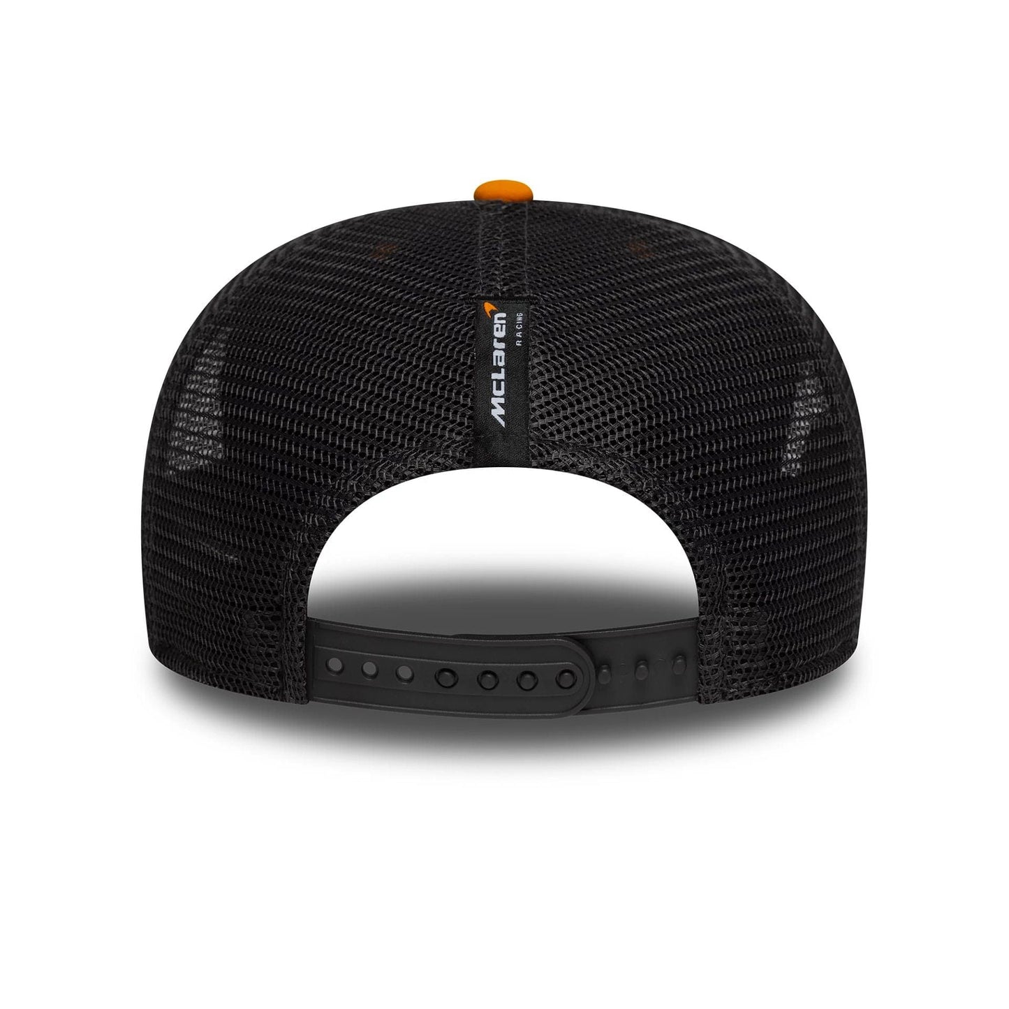 This is a Arrow McLaren Indycar Replica Team Patricio O'Ward Orange 9SEVENTY Stretch Snap Adjustable Cap 6