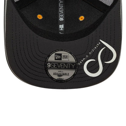 This is a Arrow McLaren Indycar Replica Team Patricio O'Ward Orange 9SEVENTY Stretch Snap Adjustable Cap 2