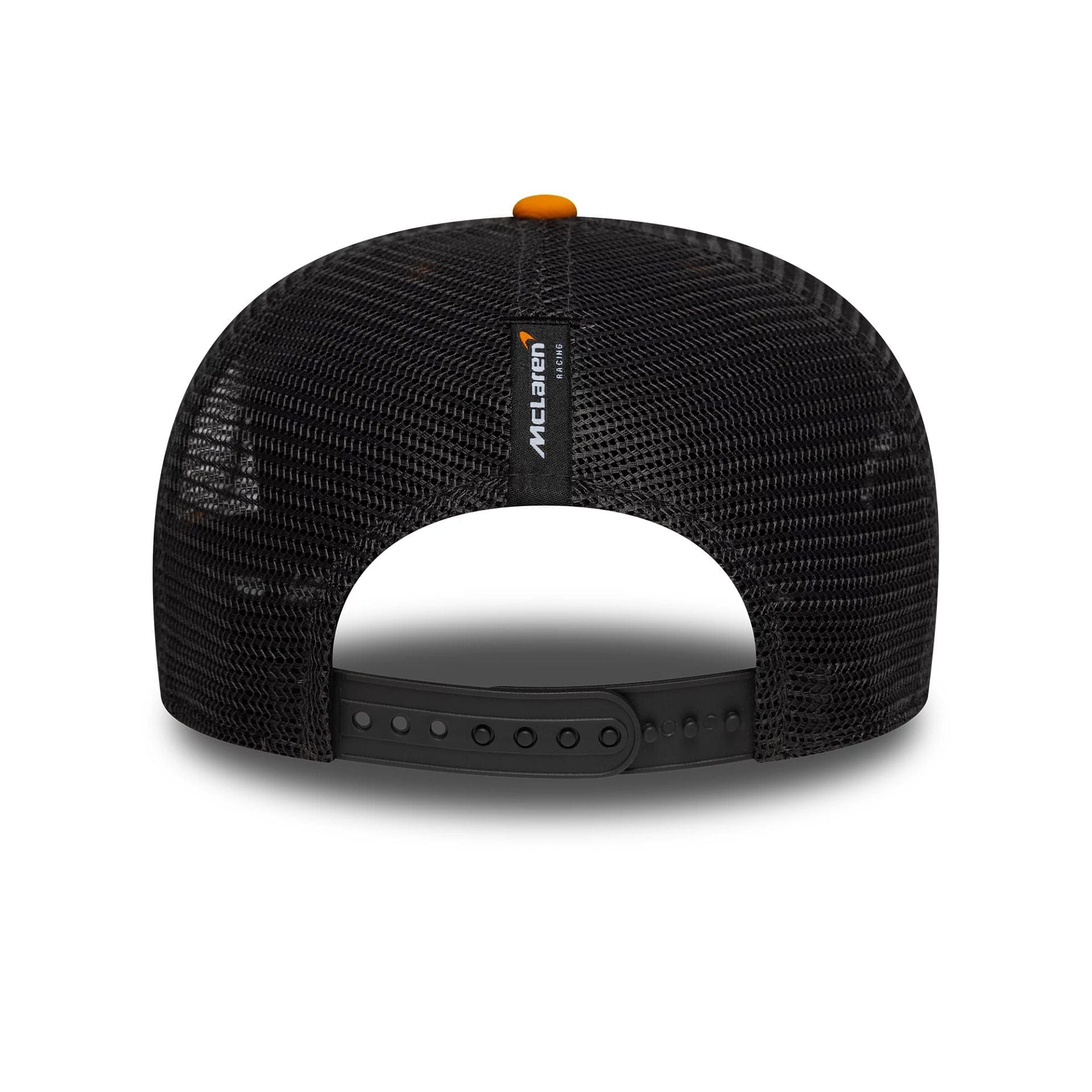 This is a Arrow McLaren Indycar Replica Team Alexander Rossi Orange 9SEVENTY Stretch Snap Adjustable Cap 5