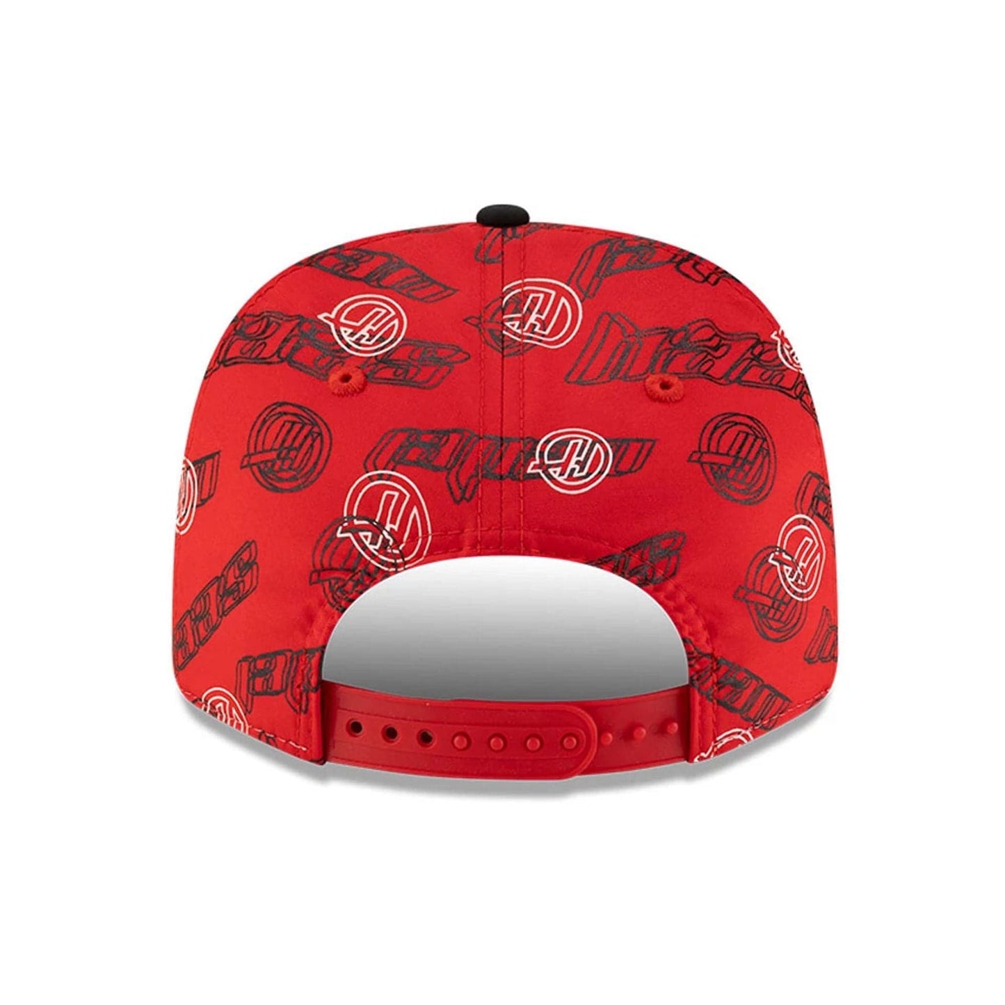 This is a MoneyGram Haas F1 Oliver Bearman Japan Race Special Black 9SEVENTY Stretch Snap Adjustable Cap 6