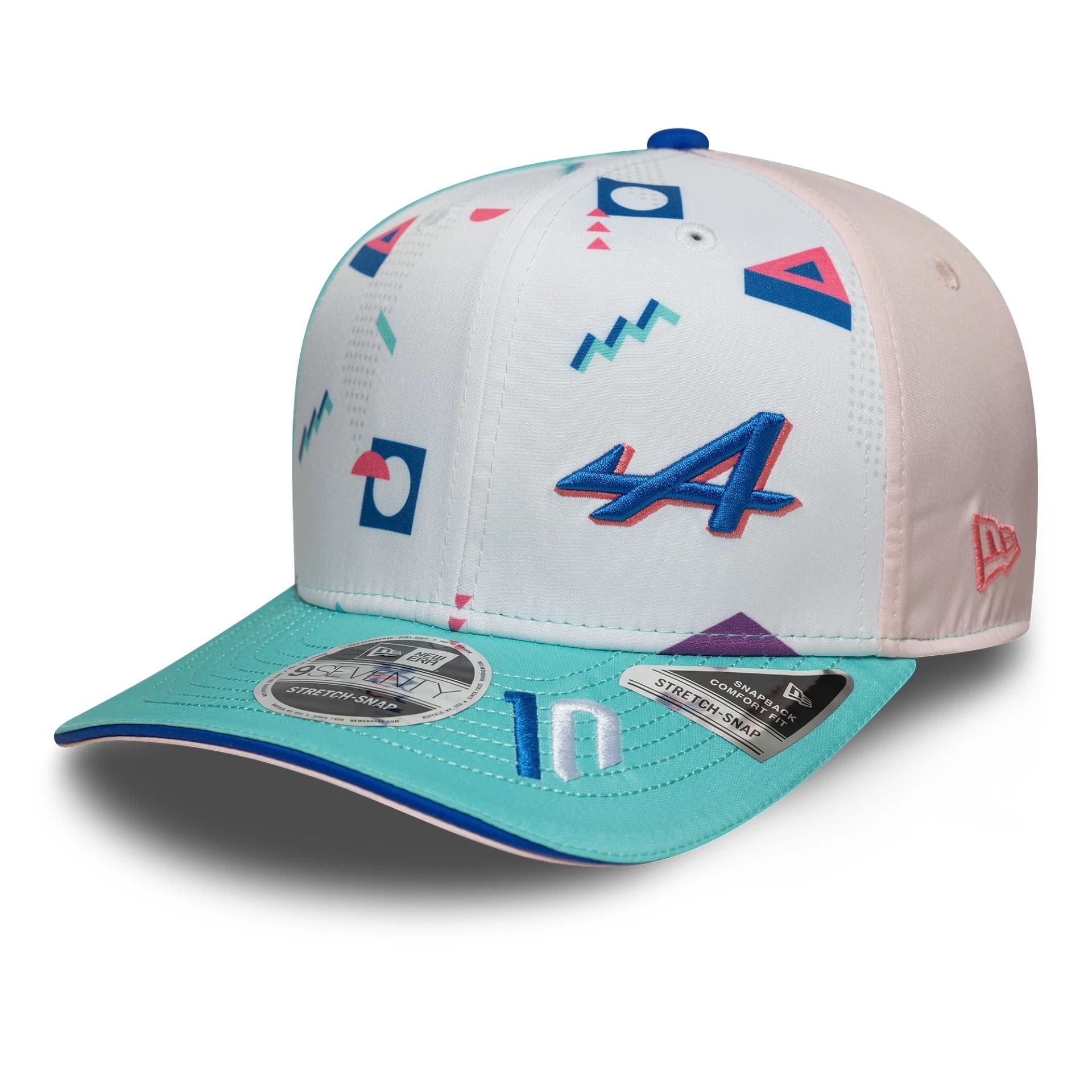 This is a Alpine Racing Pierre Gasly Miami Race Special Multi 9SEVENTY Stretch Snap Adjustable Cap 3