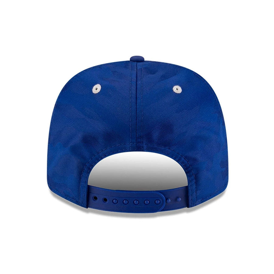 This is a MoneyGram Haas F1 Oliver Bearman Silverstone Race Special Blue 9SEVENTY Stretch Snap Adjustable Cap 6