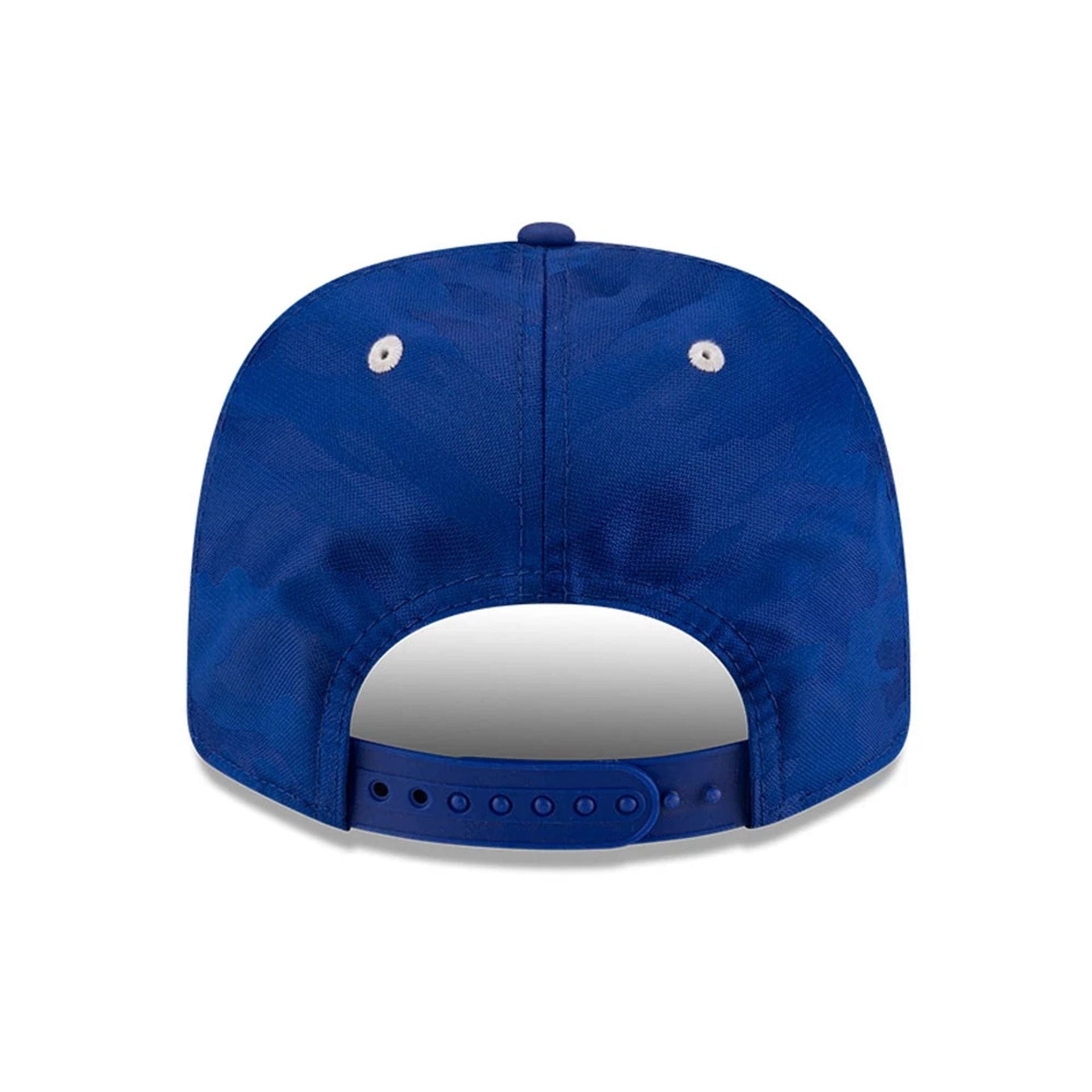 This is a MoneyGram Haas F1 Oliver Bearman Silverstone Race Special Blue 9SEVENTY Stretch Snap Adjustable Cap 6