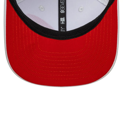 This is a Alpine Racing Jack Doohan Japan Race Special White 9SEVENTY Stretch Snap Adjustable Cap 2