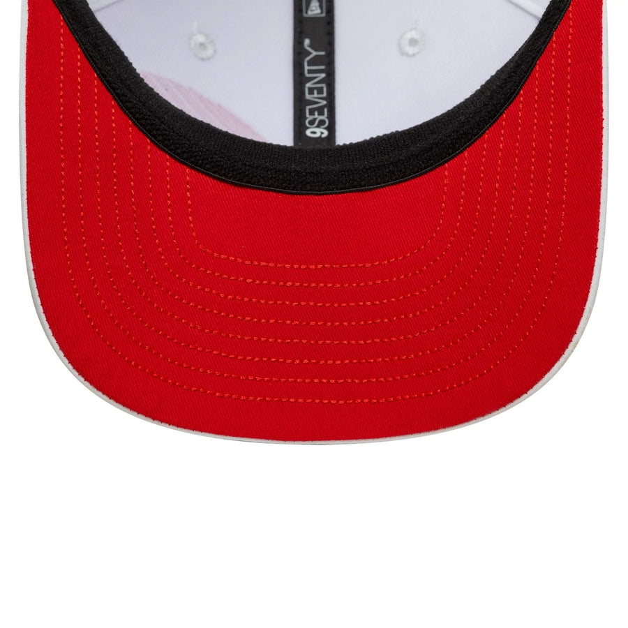 This is a Alpine Racing Pierre Gasly Japan Race Special White 9SEVENTY Stretch Snap Adjustable Cap 5