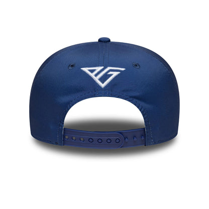 This is a Alpine Racing Pierre Gasly Silverstone Race Special White 9SEVENTY Stretch Snap Adjustable Cap 6