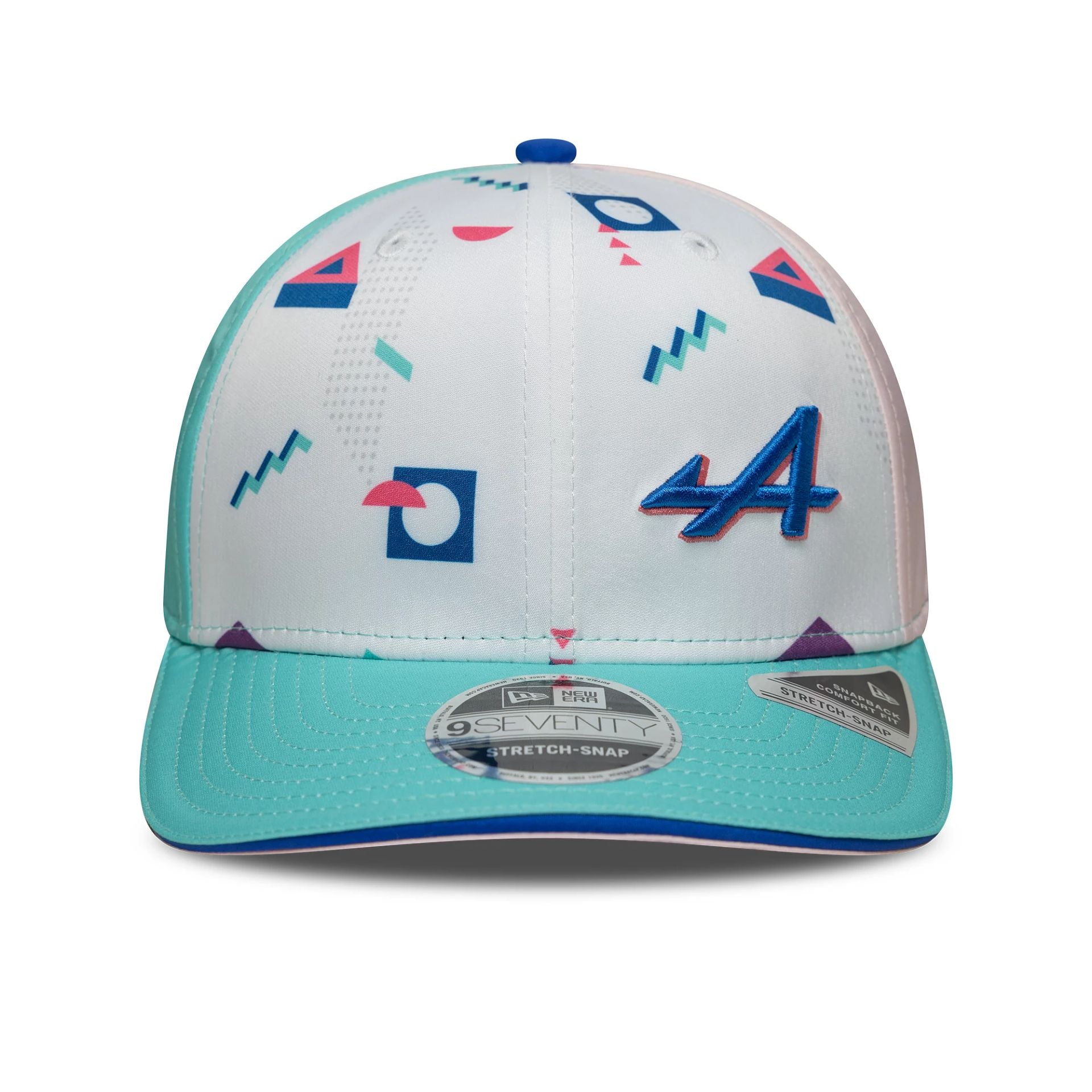 This is a Alpine Racing Miami Race Special Multi 9SEVENTY Stretch Snap Adjustable Cap 4