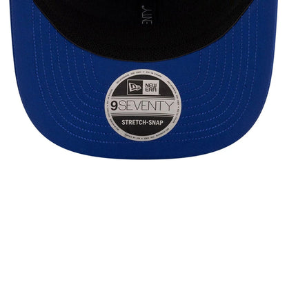 This is a MoneyGram Haas F1 Oliver Bearman Silverstone Race Special Blue 9SEVENTY Stretch Snap Adjustable Cap 7