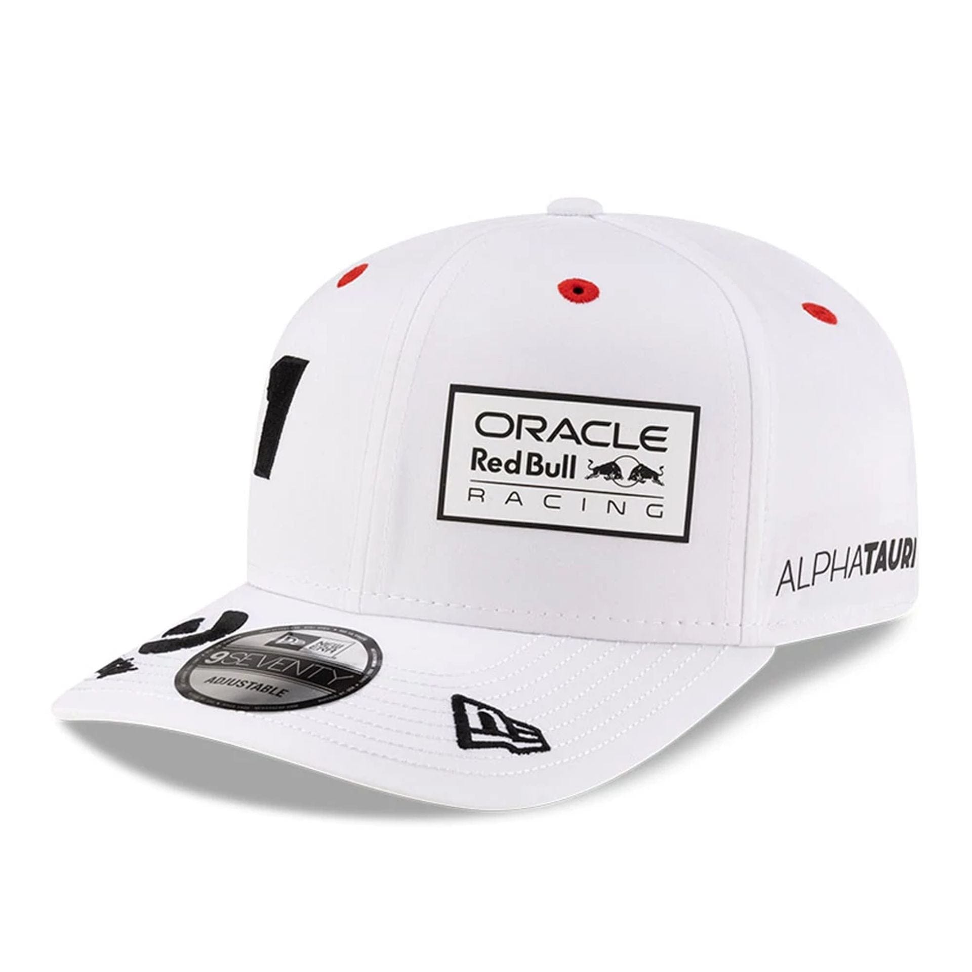This is a Red Bull Racing Max Verstappen Japan Race Special White 9SEVENTY Stretch Snap Adjustable Cap 1