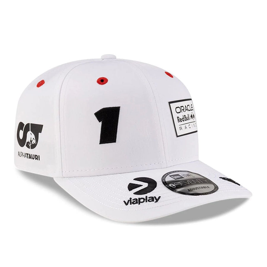 This is a Red Bull Racing Max Verstappen Japan Race Special White 9SEVENTY Stretch Snap Adjustable Cap 3